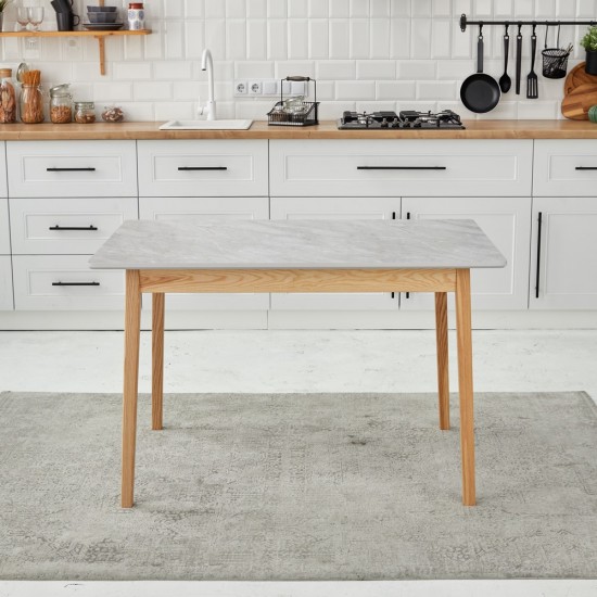 Стол прямоугольный кухонный Onto Антонио 120 Мрамор серый 5