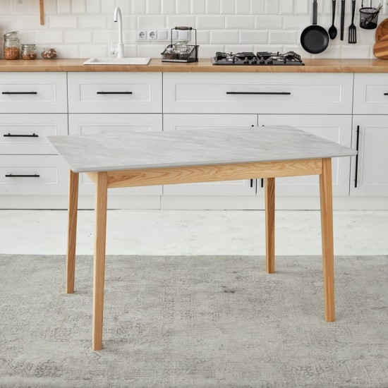 Стол прямоугольный кухонный Onto Антонио 120 Мрамор серый 1