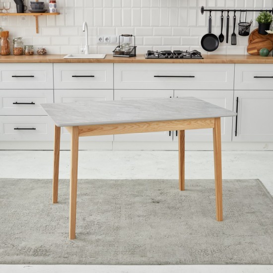 Стол прямоугольный кухонный Onto Антонио 120 Мрамор серый 4