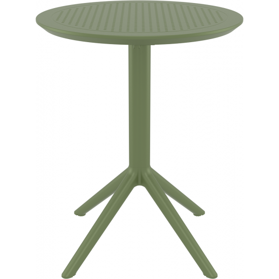 Стол садовый круглый Siesta Sky Folding Table 60 Оливковый 1