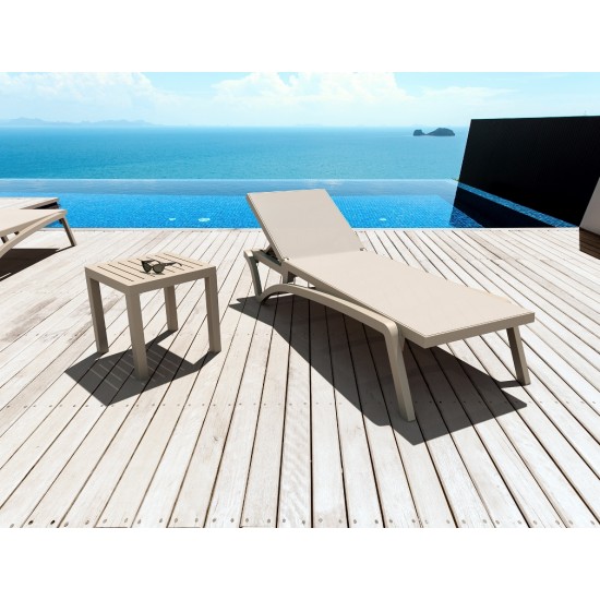 Стол садовый для шезлонга Siesta Ocean Side Table Бежевый 4