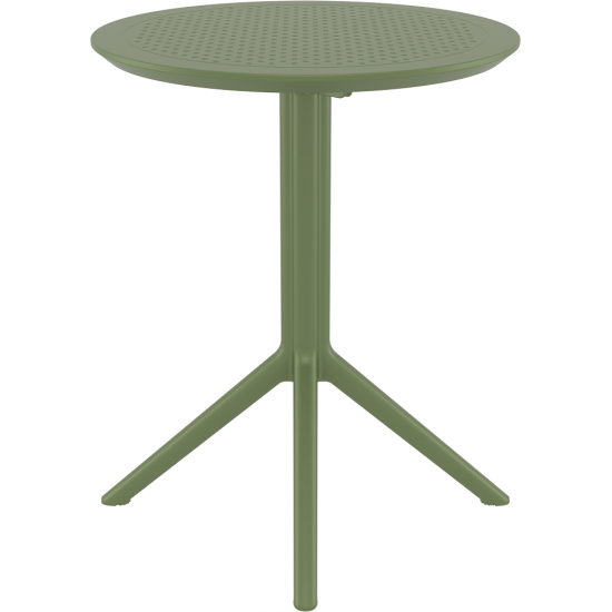 Стол садовый круглый Siesta Sky Folding Table 60 Оливковый 3