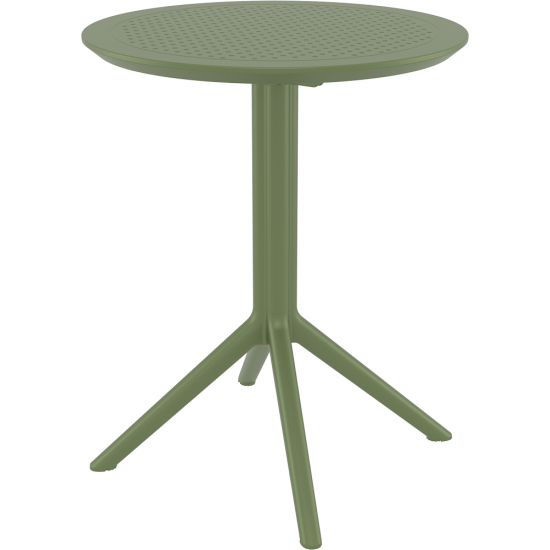Стол садовый круглый Siesta Sky Folding Table 60 Оливковый 2