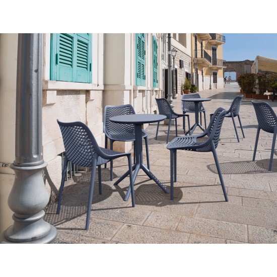 Стол садовый круглый Siesta Sky Folding Table 60 Темно-серый 12
