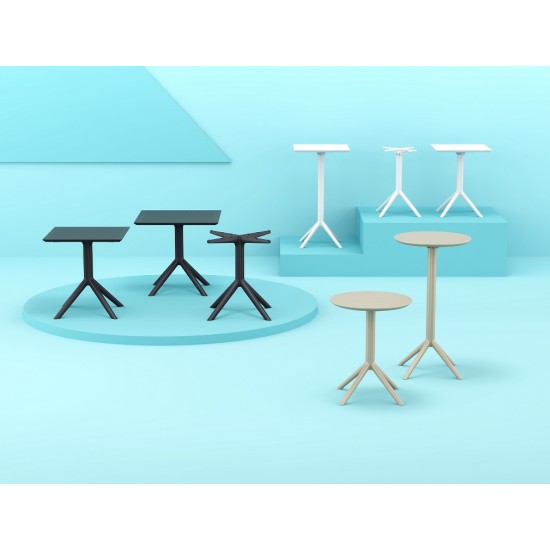 Стол садовый круглый Siesta Sky Folding Table 60 Темно-серый 13
