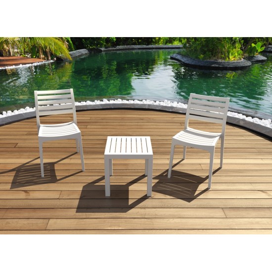 Стол садовый для шезлонга Siesta Ocean Side Table Белый 7