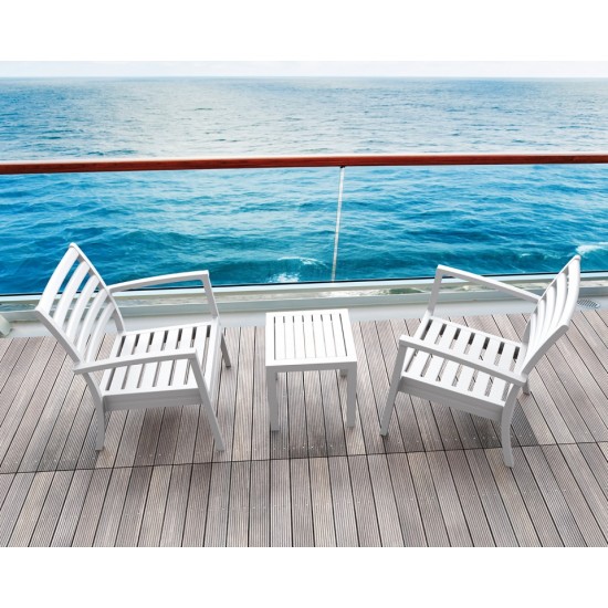 Стол садовый для шезлонга Siesta Ocean Side Table Белый 8