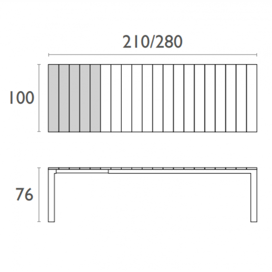 Стіл садовий Siesta Atlantic Table 210/280 Білий 8