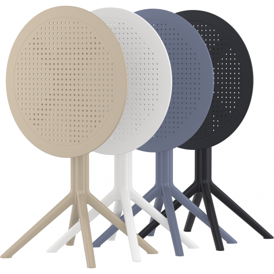 Стіл садовий круглий Siesta Sky Folding Table 60 Бежевий 10