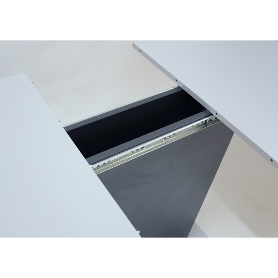 Стол обеденный раскладной Cosmo Grey 110(145)x68 см Графит / Серый Камень 17