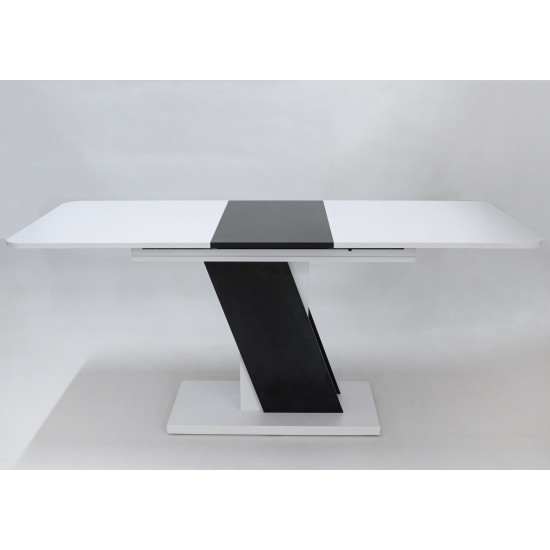 Стол обеденный Carvelo 140(180)x80 Белая Аляска / Черный Униколор 13