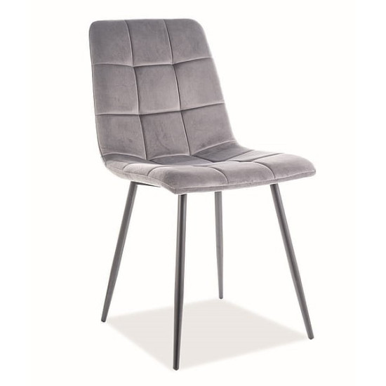 Стул Mila Velvet Серый / Черный MILAVCSZ 1