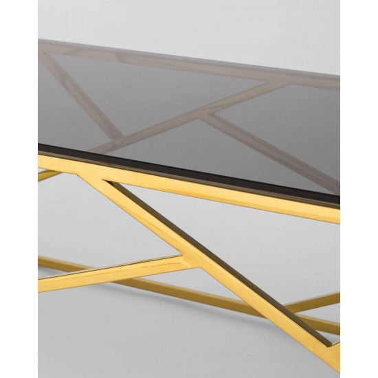Журнальный стол Escada A 120х60 Дымчатый / Золотой ESCADAAZLC 4