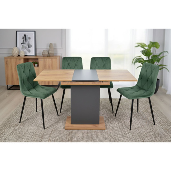 STOUN A/D стіл антрацит/дуб крафт золотий 8