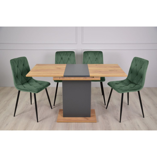 STOUN A/D стіл антрацит/дуб крафт золотий 4