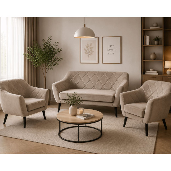 Диван KARO 2 VELVET темный беж/бук BL.40 KARO2V40BU 4