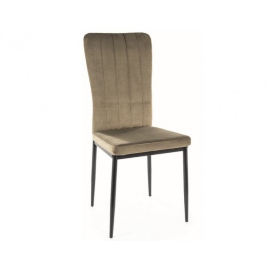 Cтул кухонный VIGO VELVET черный каркас/оливковый BL.77 VIGOVCOL 1