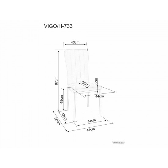 Cтул кухонный VIGO VELVET черный каркас/оливковый BL.77 VIGOVCOL 3