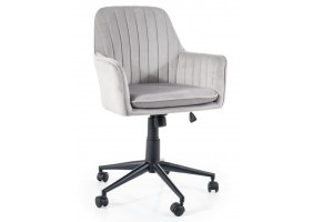 Крісло поворотне офісне Q-886 VELVET світло-сіре BL.03 OBRQ886VJSZ