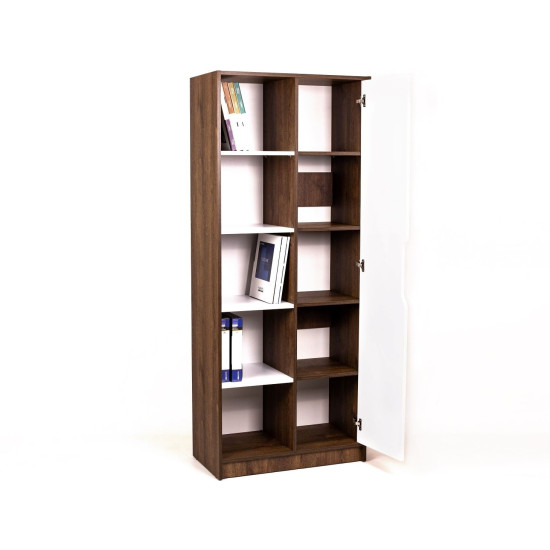 Шафа з відкритими полицями NORD A/R Дуб Експресив Бронзовий/Білий Діамант 4