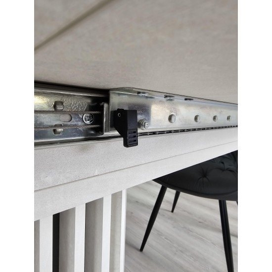 Стіл обідній розкладний CASANDRA S/A MAX 160(210)x90 шовковий камінь / антрацит 9