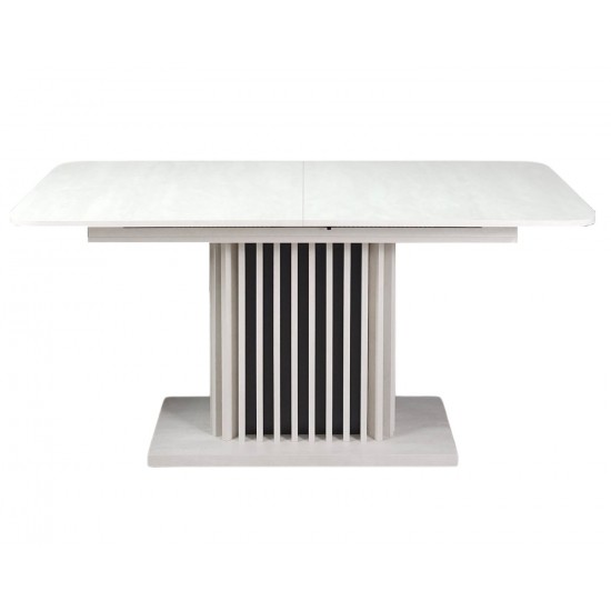 Стіл обідній розкладний CASANDRA S/A MAX 160(210)x90 шовковий камінь / антрацит 1