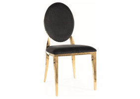 Кресло KING VELVET Золотой каркас / Черный BLUEVEL 19 KINGVZLC