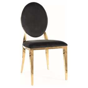 Кресло KING VELVET Золотой каркас / Черный BLUEVEL 19 KINGVZLC