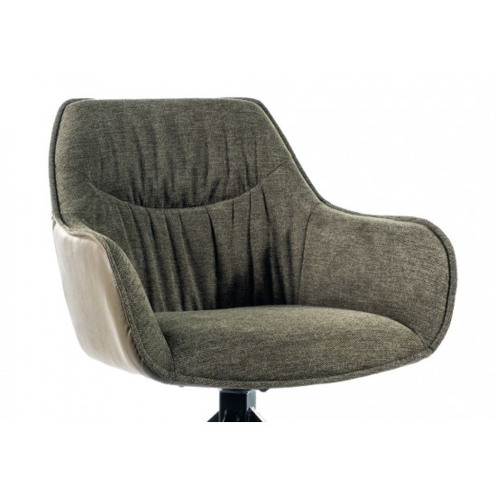 Стілець SEMPRE BREGO / BUFFALO Чорний каркас / Оливковий 77 / Оливковий 10 SEMPREBRCOL 4