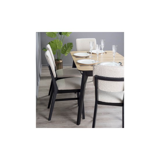 Стул Комбо венге Дерево 550x440x880 сиденье Ткань бежевый 4