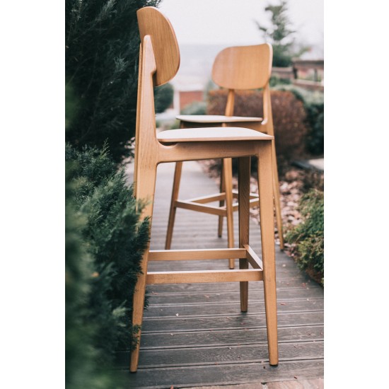 Барное кресло LULA Bar Натуральный каркас 10