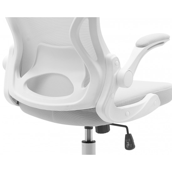 Крісло комп'ютерне поворотне CANDY сіре/білий каркас 8
