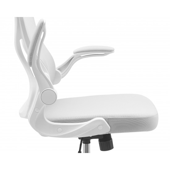 Крісло комп'ютерне поворотне CANDY сіре/білий каркас 9