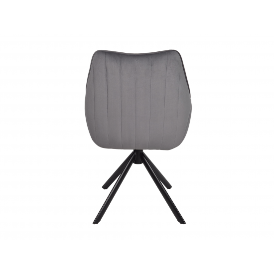 Стул кухонный SALVIA Черный каркас / Серый велюр с механизмом 180º 4