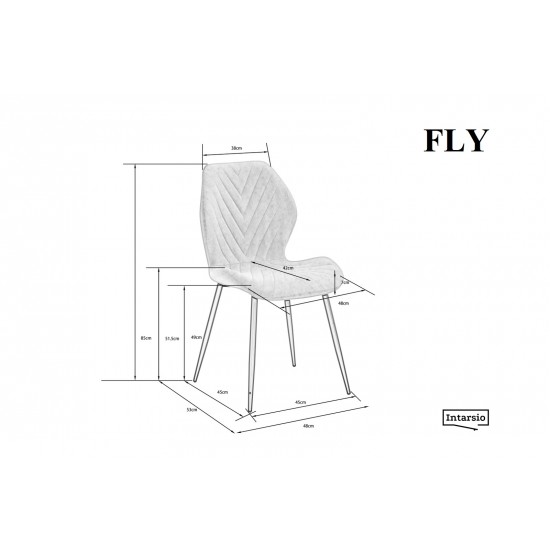 Стул кухонный FLY Черный каркас / Светлый Беж тк. 10