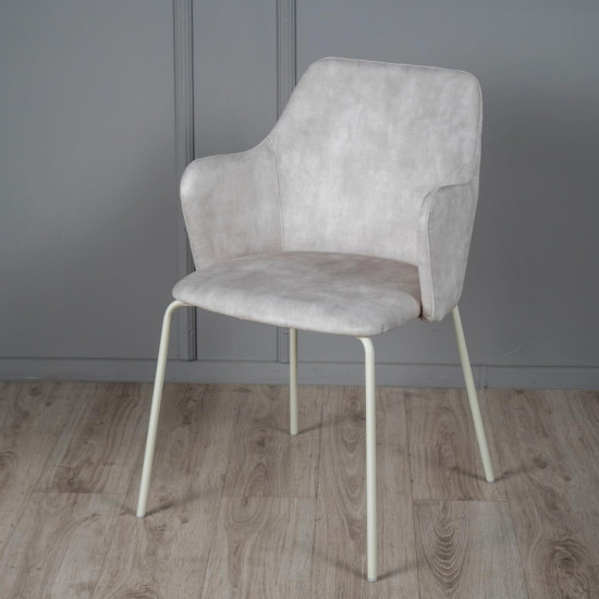 Стул Белла Металл сиденье Ткань 580x530x850 кремовый 2