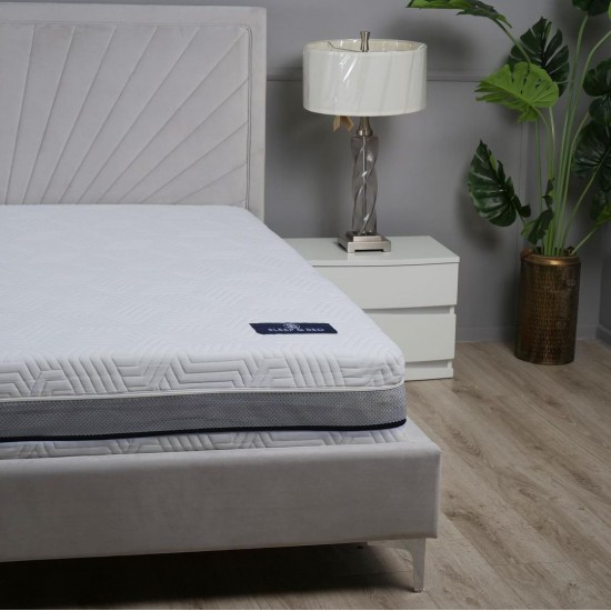 Кровать 1,6 Клер ткань светло-серый 4