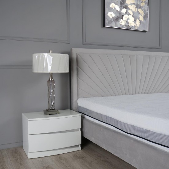 Кровать 1,6 Клер ткань светло-серый 5