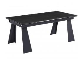 Стол раскладной керамический ARNOLD CERAMIC 180(240)*90 Wic dark grey мат / Черный каркас