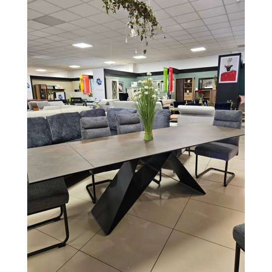 Стол обеденный раскладной WESTIN CERAMIC Бронзовый Ossido Bruno / Черный мат (160-240)X90 WESTINBROC160 11
