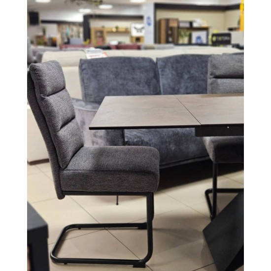 Стол обеденный раскладной WESTIN CERAMIC Бронзовый Ossido Bruno / Черный мат (160-240)X90 WESTINBROC160 10