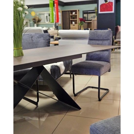 Стол обеденный раскладной WESTIN CERAMIC Бронзовый Ossido Bruno / Черный мат (160-240)X90 WESTINBROC160 12