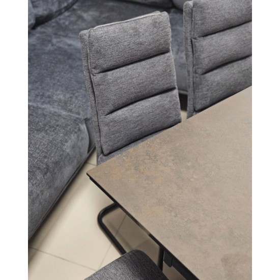 Стол обеденный раскладной WESTIN CERAMIC Бронзовый Ossido Bruno / Черный мат (160-240)X90 WESTINBROC160 6