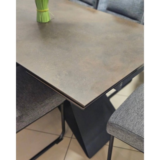Стол обеденный раскладной WESTIN CERAMIC Бронзовый Ossido Bruno / Черный мат (160-240)X90 WESTINBROC160 7
