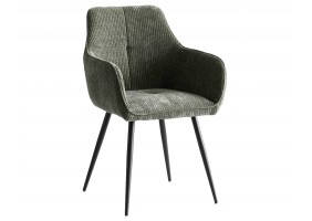 Стул кухонный Oliver Черный каркас / Зеленая ткань вельвет