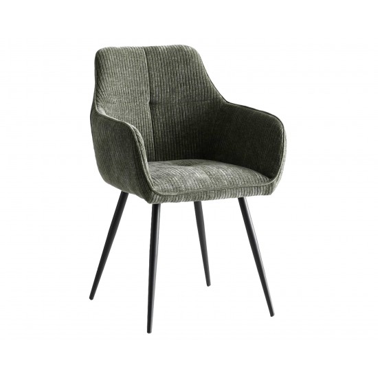 Стул кухонный Oliver Черный каркас / Зеленая ткань вельвет 1