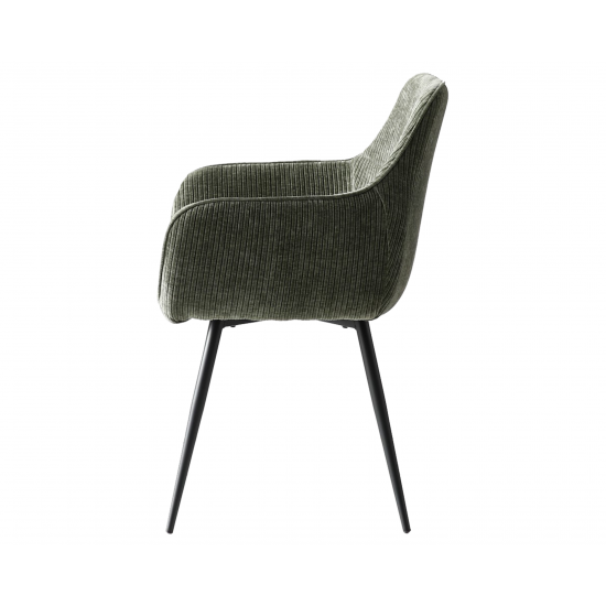 Стул кухонный Oliver Черный каркас / Зеленая ткань вельвет 3