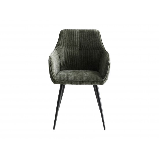 Стул кухонный Oliver Черный каркас / Зеленая ткань вельвет 2