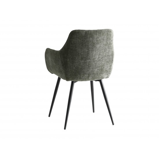 Стул кухонный Oliver Черный каркас / Зеленая ткань вельвет 4