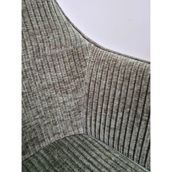 Стул кухонный Oliver Черный каркас / Зеленая ткань вельвет 5